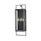 Z-Lite Lucian 3 Light Outdoor Wall Sconce, Black & Clear 598B-BK - alternate 1
